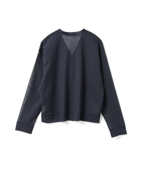 mizuiroind（ミズイロインド）の「mizuiro ind ワッシャーボイルVネックカーディガン（カーディガン/ボレロ・レディース・オフホワイト/ブラック/ネイビー/ライトグレー・FREE）」の20枚目の写真