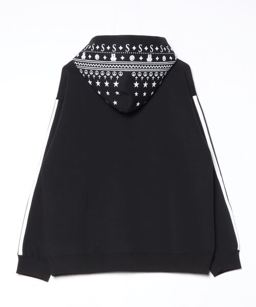 STUD MUFFIN（スタッドマフィン）の「STUD MUFFIN/スタッドマフィン/ストレッチポンチ スターノルディックフロッキー ライン プルパーカー（パーカー・メンズ・ブラック/ホワイト系2・3/2/4）」の7枚目の写真