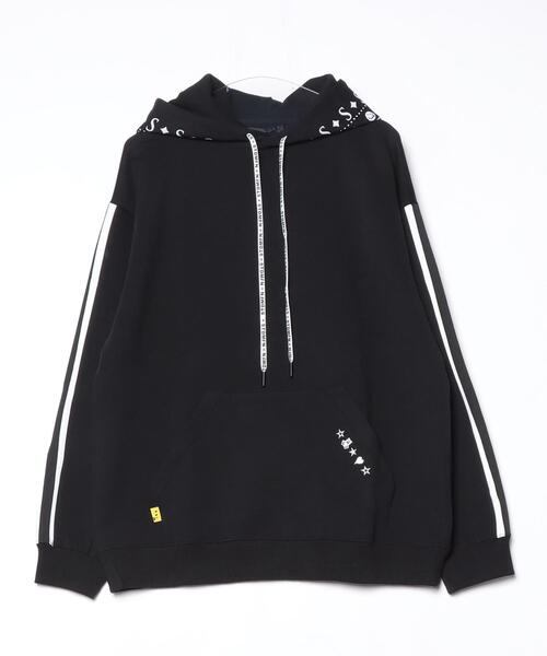 STUD MUFFIN(スタッドマフィン)の「STUD MUFFIN/スタッドマフィン/ストレッチポンチ スターノルディックフロッキー ライン プルパーカー(パーカー・メンズ・ブラック/ホワイト系2・3/2/4)」の6枚目の写真