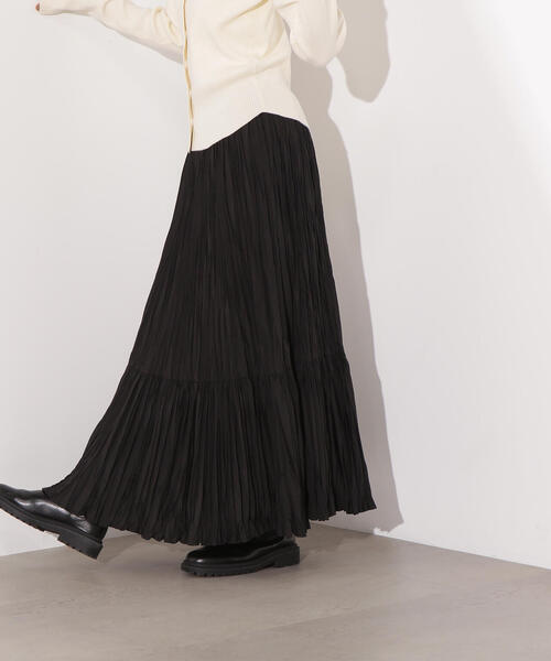 N.（N. Natural Beauty Basic）（エヌエヌナチュラルビューティーベーシック）の「【PS/低身長サイズ】ティアードプリーツスカート（スカート・レディース・オフホワイト/ブラック/ミント・MEDIUM/P/S）」の17枚目の写真