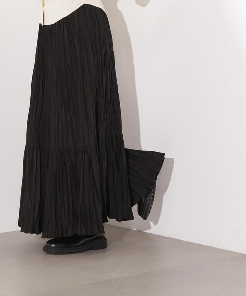 N.（N. Natural Beauty Basic）（エヌエヌナチュラルビューティーベーシック）の「【PS/低身長サイズ】ティアードプリーツスカート（スカート・レディース・オフホワイト/ブラック/ミント・MEDIUM/P/S）」の19枚目の写真