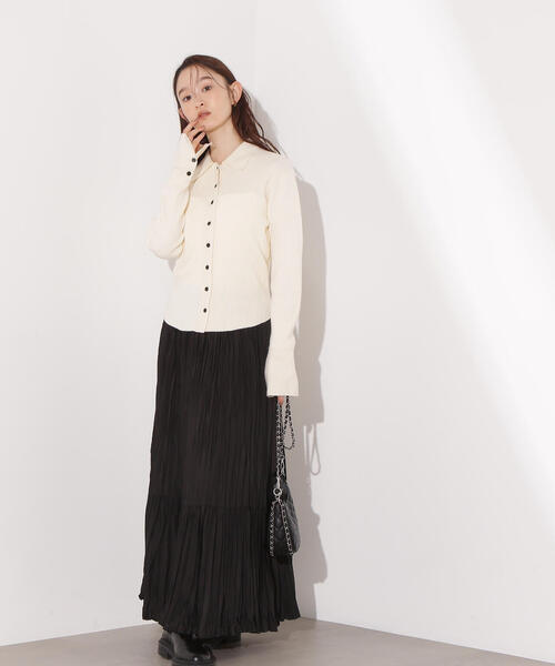 N.（N. Natural Beauty Basic）（エヌエヌナチュラルビューティーベーシック）の「【PS/低身長サイズ】ティアードプリーツスカート（スカート・レディース・オフホワイト/ブラック/ミント・MEDIUM/P/S）」の22枚目の写真