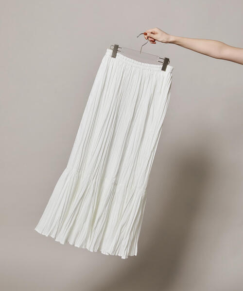 N.（N. Natural Beauty Basic）（エヌエヌナチュラルビューティーベーシック）の「【PS/低身長サイズ】ティアードプリーツスカート（スカート・レディース・オフホワイト/ブラック/ミント・MEDIUM/P/S）」の4枚目の写真
