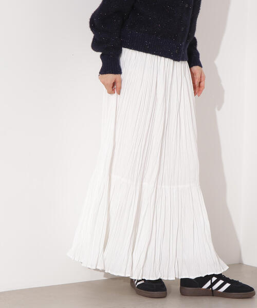 N.（N. Natural Beauty Basic）（エヌエヌナチュラルビューティーベーシック）の「【PS/低身長サイズ】ティアードプリーツスカート（スカート・レディース・オフホワイト/ブラック/ミント・MEDIUM/P/S）」の5枚目の写真