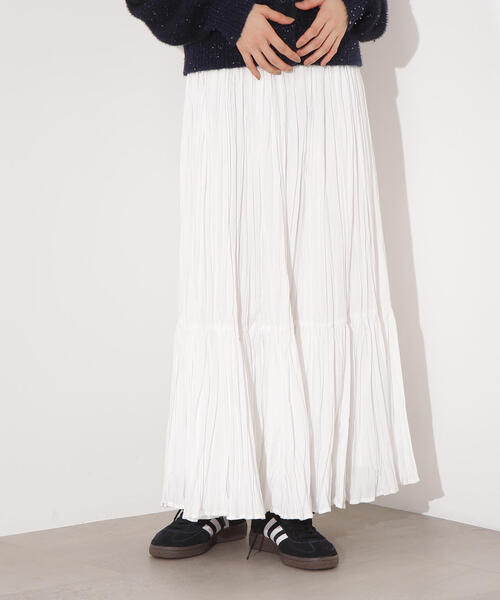 N.（N. Natural Beauty Basic）（エヌエヌナチュラルビューティーベーシック）の「【PS/低身長サイズ】ティアードプリーツスカート（スカート・レディース・オフホワイト/ブラック/ミント・MEDIUM/P/S）」の8枚目の写真