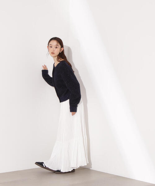 N.（N. Natural Beauty Basic）（エヌエヌナチュラルビューティーベーシック）の「【PS/低身長サイズ】ティアードプリーツスカート（スカート・レディース・オフホワイト/ブラック/ミント・MEDIUM/P/S）」の9枚目の写真