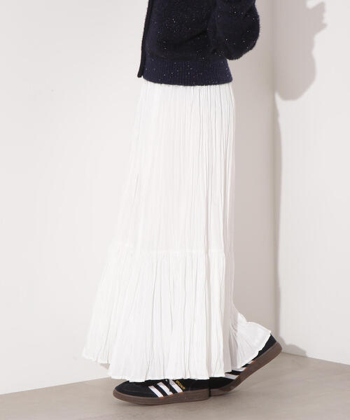 N.（N. Natural Beauty Basic）（エヌエヌナチュラルビューティーベーシック）の「【PS/低身長サイズ】ティアードプリーツスカート（スカート・レディース・オフホワイト/ブラック/ミント・MEDIUM/P/S）」の10枚目の写真