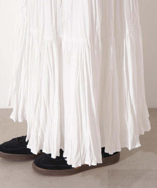 N.（N. Natural Beauty Basic）（エヌエヌナチュラルビューティーベーシック）の「【PS/低身長サイズ】ティアードプリーツスカート（スカート・レディース・オフホワイト/ブラック/ミント・MEDIUM/P/S）」の15枚目の写真