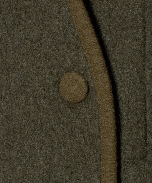 BEAUTY&YOUTH UNITED ARROWS（ビューティーアンドユースユナイテッドアローズ）の「シャギー ノーカラージャケットコート（ノーカラージャケット・レディース・オリーブ/ブラック・M/S）」の9枚目の写真