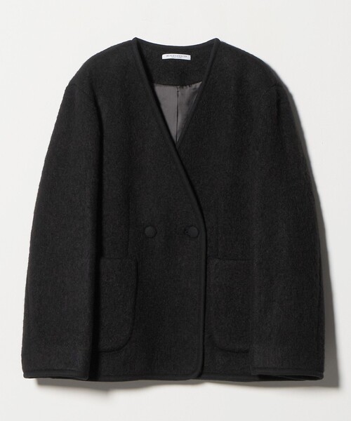 BEAUTY&YOUTH UNITED ARROWS（ビューティーアンドユースユナイテッドアローズ）の「シャギー ノーカラージャケットコート（ノーカラージャケット・レディース・オリーブ/ブラック・M/S）」の8枚目の写真