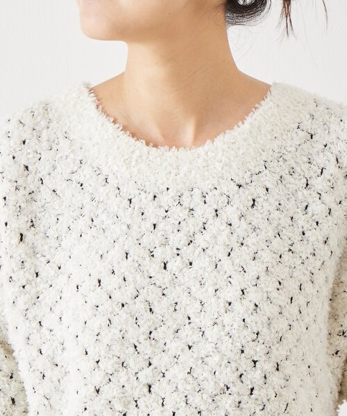 BEARDSLEY（ビアズリー）の「ツイードニット（ニット/セーター・レディース・ブラック/ホワイト・FREE）」の7枚目の写真