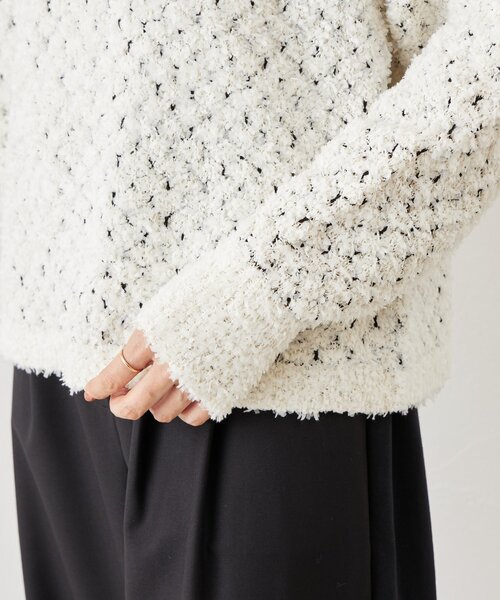 BEARDSLEY（ビアズリー）の「ツイードニット（ニット/セーター・レディース・ブラック/ホワイト・FREE）」の10枚目の写真