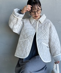 【新品・タグ付き・XL】ラベンハム キルティングジャケット ジップアップ ロゴ LAVENHAM ラベンハム デンストン フード付き キルティング