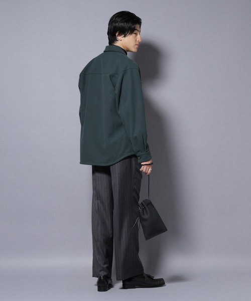 NANO universe（ナノユニバース）の「テックメルトンシャツブルゾン（ブルゾン・メンズ・グリーン/ブラック・S/M/L）」の9枚目の写真