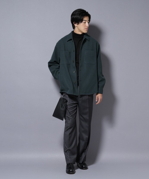 NANO universe（ナノユニバース）の「テックメルトンシャツブルゾン（ブルゾン・メンズ・グリーン/ブラック・S/M/L）」の7枚目の写真