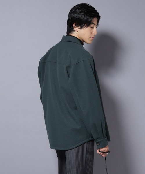 NANO universe（ナノユニバース）の「テックメルトンシャツブルゾン（ブルゾン・メンズ・グリーン/ブラック・S/M/L）」の5枚目の写真