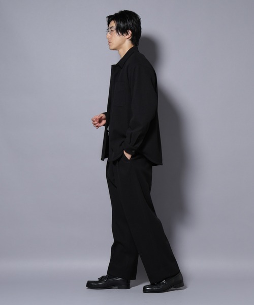 NANO universe（ナノユニバース）の「テックメルトンシャツブルゾン（ブルゾン・メンズ・グリーン/ブラック・S/M/L）」の15枚目の写真