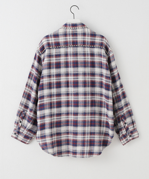 OPEN Yy(オープンワイワイ)の「【Geek Office / ギークオフィス】OPEN YY Woven BEADED POCKET SHIRT(シャツ/ブラウス・レディース・ブラウン/レッド・SMALL)」の8枚目の写真