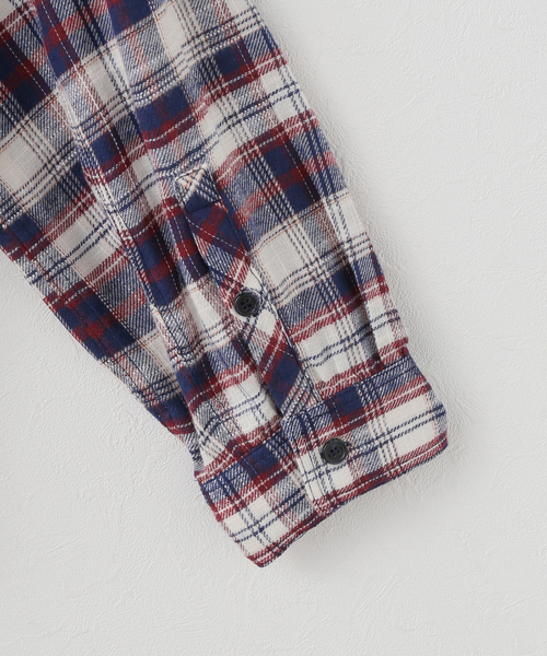 OPEN Yy(オープンワイワイ)の「【Geek Office / ギークオフィス】OPEN YY Woven BEADED POCKET SHIRT(シャツ/ブラウス・レディース・ブラウン/レッド・SMALL)」の12枚目の写真