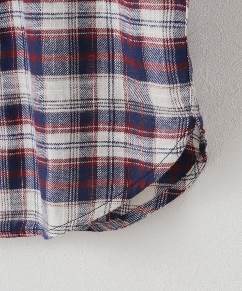 OPEN Yy(オープンワイワイ)の「【Geek Office / ギークオフィス】OPEN YY Woven BEADED POCKET SHIRT(シャツ/ブラウス・レディース・ブラウン/レッド・SMALL)」の13枚目の写真
