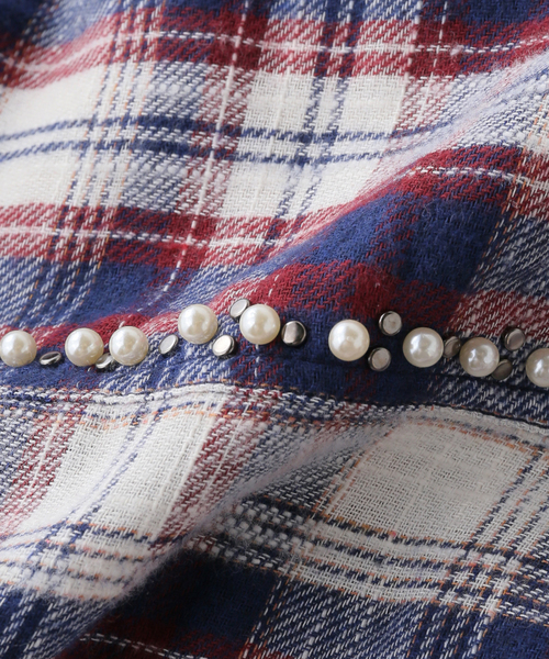 OPEN Yy(オープンワイワイ)の「【Geek Office / ギークオフィス】OPEN YY Woven BEADED POCKET SHIRT(シャツ/ブラウス・レディース・ブラウン/レッド・SMALL)」の18枚目の写真