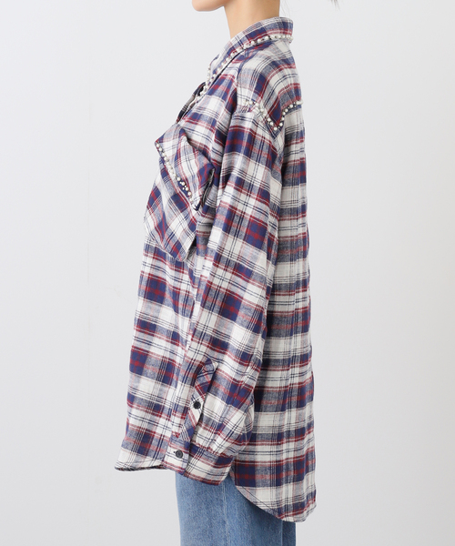OPEN Yy(オープンワイワイ)の「【Geek Office / ギークオフィス】OPEN YY Woven BEADED POCKET SHIRT(シャツ/ブラウス・レディース・ブラウン/レッド・SMALL)」の20枚目の写真