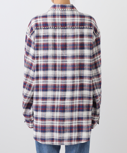 OPEN Yy(オープンワイワイ)の「【Geek Office / ギークオフィス】OPEN YY Woven BEADED POCKET SHIRT(シャツ/ブラウス・レディース・ブラウン/レッド・SMALL)」の21枚目の写真