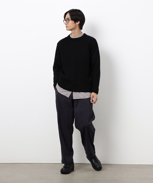 COMME CA ISM（コムサイズム）の「ケーブルブロッキングニット（ニット/セーター・メンズ・グレー/ブラック/ボルドー/ホワイト・MEDIUM/LARGE）」の18枚目の写真