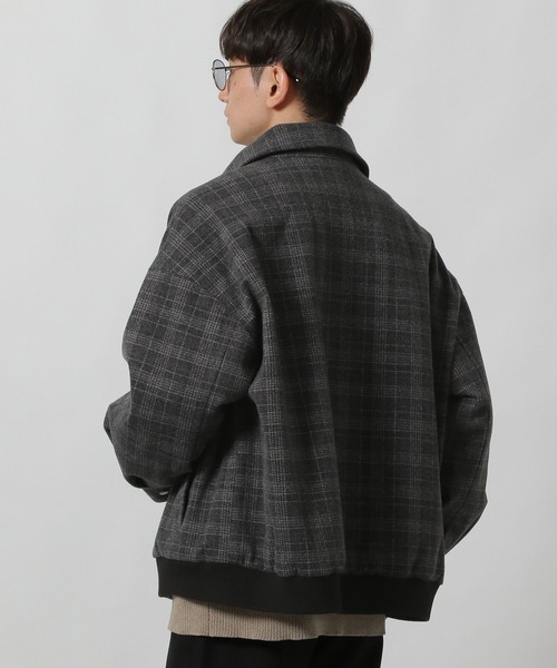 LAKOLE（ラコレ）の「ウーリーテックA2ブルゾン / 570654（ブルゾン・メンズ・グレー系その他/ブラック/ダークブラウン・MEDIUM/LARGE）」の12枚目の写真