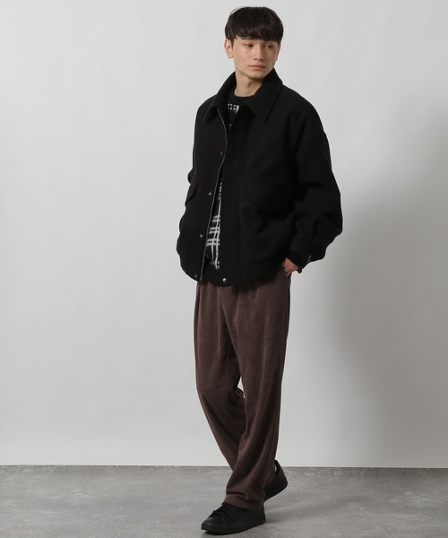 LAKOLE（ラコレ）の「ウーリーテックA2ブルゾン / 570654（ブルゾン・メンズ・グレー系その他/ブラック/ダークブラウン・MEDIUM/LARGE）」の7枚目の写真