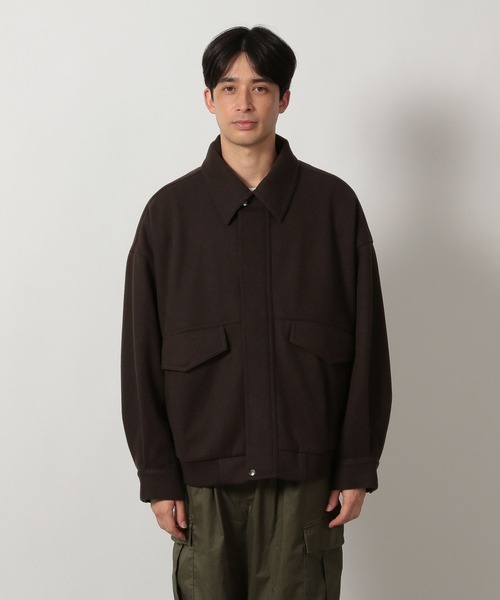 LAKOLE（ラコレ）の「ウーリーテックA2ブルゾン / 570654（ブルゾン・メンズ・グレー系その他/ブラック/ダークブラウン・MEDIUM/LARGE）」の17枚目の写真