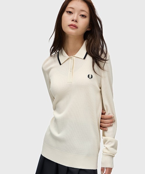 Rib Knitted Polo Shirt／リブニットポロシャツ（ポロシャツ）｜FRED