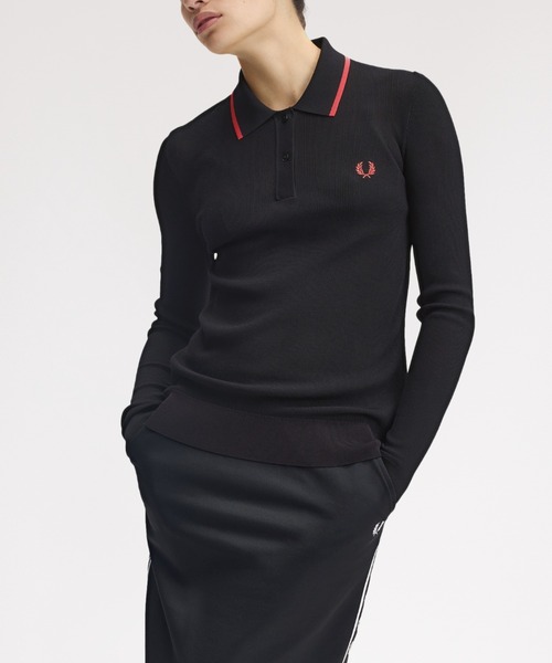 Rib Knitted Polo Shirt／リブニットポロシャツ（ポロシャツ）｜FRED