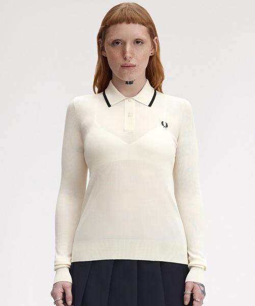 Rib Knitted Polo Shirt／リブニットポロシャツ（ポロシャツ）｜FRED
