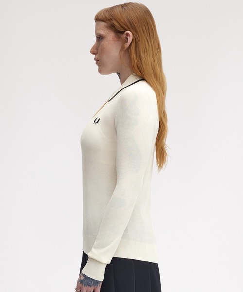 Rib Knitted Polo Shirt／リブニットポロシャツ（ポロシャツ）｜FRED