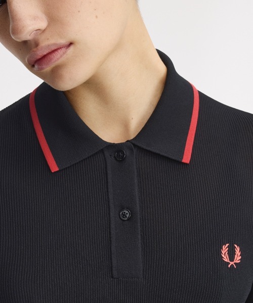 Rib Knitted Polo Shirt／リブニットポロシャツ（ポロシャツ）｜FRED