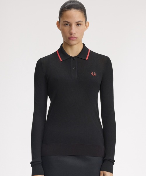 Rib Knitted Polo Shirt／リブニットポロシャツ（ポロシャツ）｜FRED