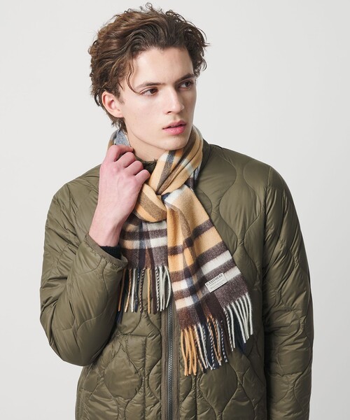 BEAUTY&YOUTH UNITED ARROWS(ビューティーアンドユースユナイテッドアローズ)の「カシミヤ チェック マフラー(マフラー・メンズ・コバルトブルー/ダークグリーン/シャーベット・FREE)」の3枚目の写真