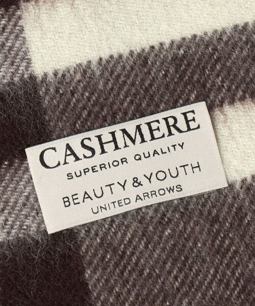 セール】カシミヤ チェック マフラー（マフラー）｜BEAUTY&YOUTH