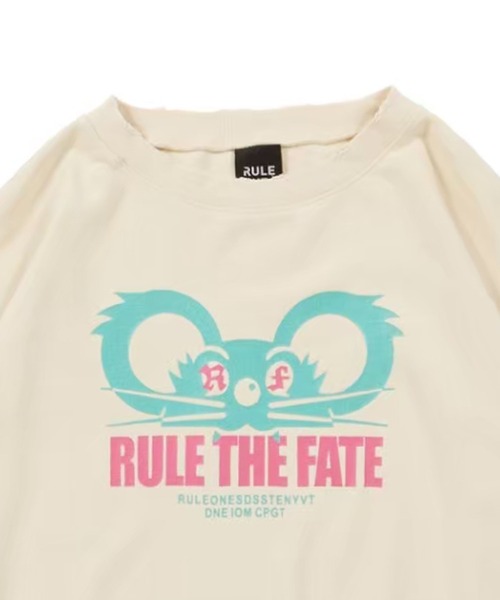 RULE THE FATE(ルールザフェイト)の「RTF MOUSE DAMAGE SWEAT PULLOVER/マウスダメージスウェットプルオーバー(スウェット・メンズ・ブラック/ベージュ・2/1/0)」の4枚目の写真
