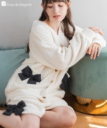 fran de lingerie(フランデランジェリー)のもこもこ ショートパンツ ルームウェア パジャマ レディース 冬 あったか 前開き モコモコ 着る毛布「メモリーフリース」(ルームウェア/パジャマ)