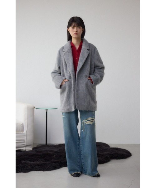 セール】シャギージャケットコート（テーラードジャケット）｜AZUL BY