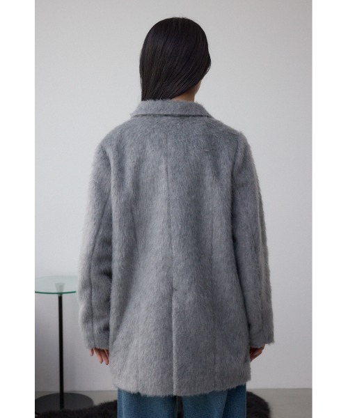 AZUL by moussy（アズールバイマウジー）の「シャギージャケットコート（テーラードジャケット・レディース・杢グレー/ブラウン・SMALL/MEDIUM）」の8枚目の写真