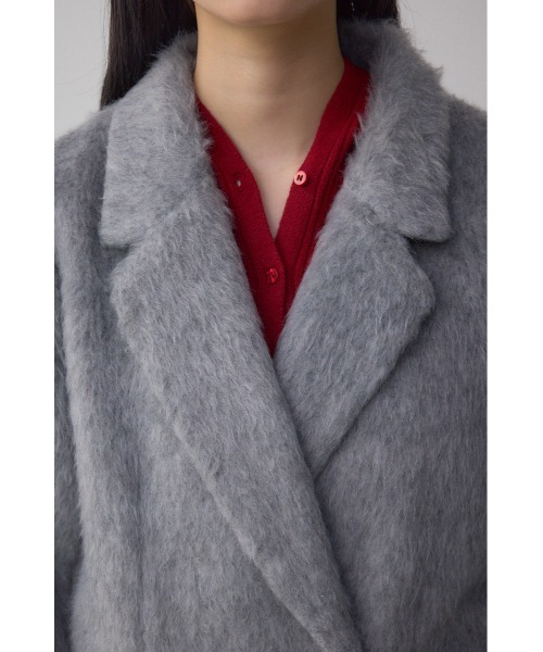 AZUL by moussy（アズールバイマウジー）の「シャギージャケットコート（テーラードジャケット・レディース・杢グレー/ブラウン・SMALL/MEDIUM）」の9枚目の写真