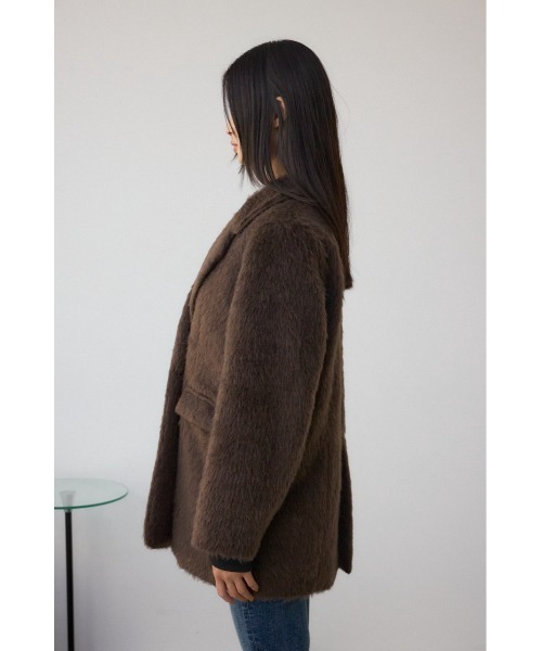 AZUL by moussy（アズールバイマウジー）の「シャギージャケットコート（テーラードジャケット・レディース・杢グレー/ブラウン・SMALL/MEDIUM）」の20枚目の写真