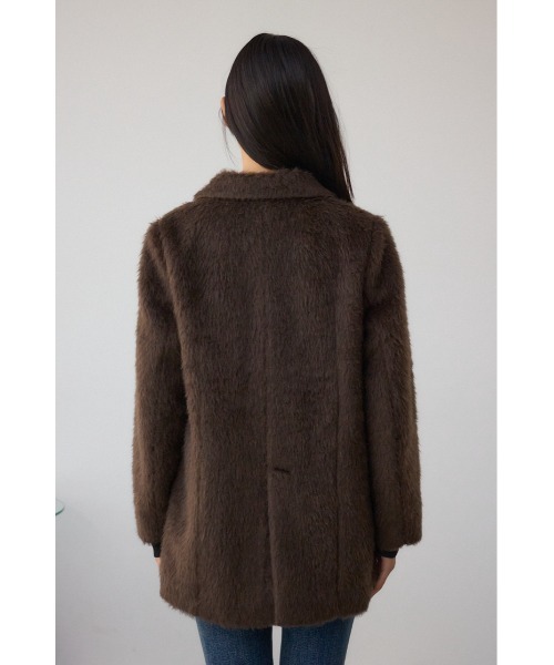 AZUL by moussy（アズールバイマウジー）の「シャギージャケットコート（テーラードジャケット・レディース・杢グレー/ブラウン・SMALL/MEDIUM）」の21枚目の写真