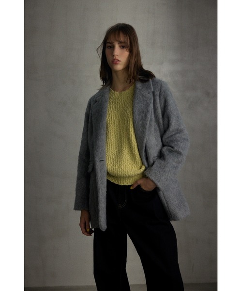 セール】シャギージャケットコート（テーラードジャケット）｜AZUL BY