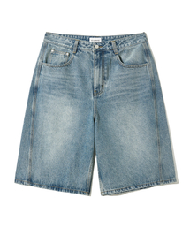 F.ILLUMINATE | サイドカーブバミューダデニムショーツ - ブルー(その他パンツ)