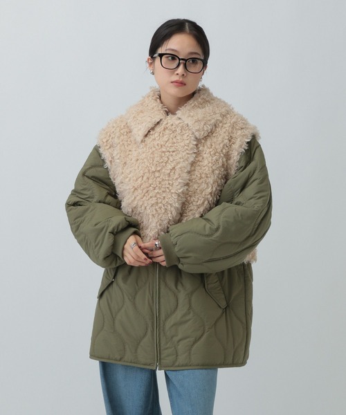 FIRMUM カーキ フード付きベスト FIRMUM◇ベスト/M/ポリエステル/CML/FR0401VT : セカンドストリート