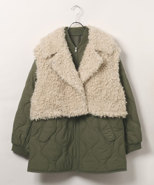 LEPSIM（レプシィム）の「ファーベスト＊ブルゾン《2点セット》　603902（その他アウター・レディース・チャコールグレー/カーキ・FREE）」の17枚目の写真